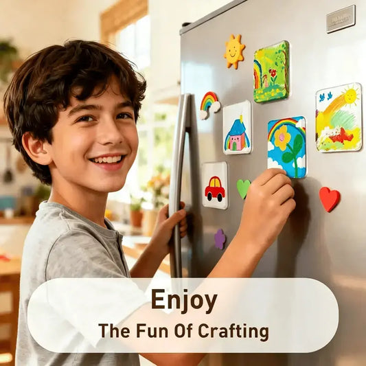 【DealsForYouDays】20-Pack Upgraded DIY Fridge Magnets Set with Adhesive Backing - 2"x2"x0.16" Square Magnetic Photo Frames, Custom Photocard Holders for Home Decor, Artwork Display on Wall, Metal Surfaces with Soft Mag Sheet Hold