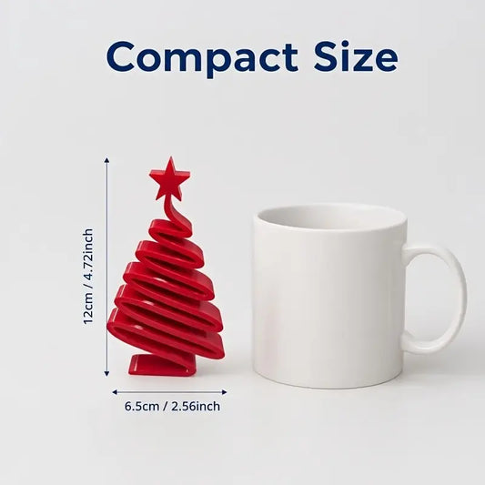 Mini Desktop Christmas Tree Ornament, Simple Small Plastic Christmas Tree with Branches, Home Decor for Small Spaces, Festive Decoration