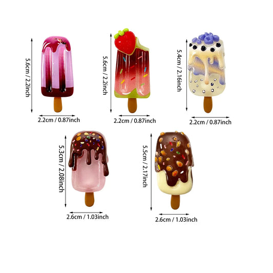Cute Ice Cream Lollipop Refrigerator Magnets Set, Kitchen Decor, Office Organization, Cabinet Door Decoration, Home Workplace Fridge Magnet, Refrigerator Decorating Magnet, Refrigerator Magnets Decorative, Cute Magnets For Fridge