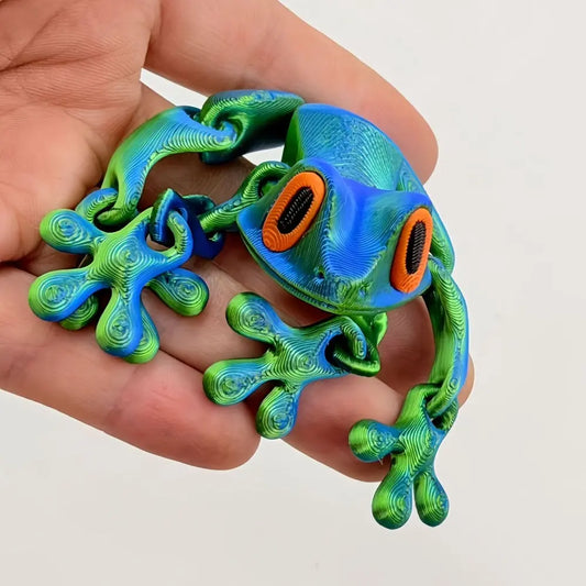 4pcs Magnetic Material Jumping Frog Figurines - Lightweight, Realistic, Movable Articulated Models, Refrigerator Decorating Magnet, Home Office Gift, Fridge Magnet Accessory