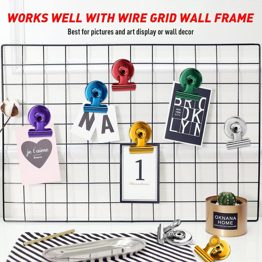 FINDMAG Fridge Magnets, Colorful Magnetic Clips for Fridge Notes, 12 Pack