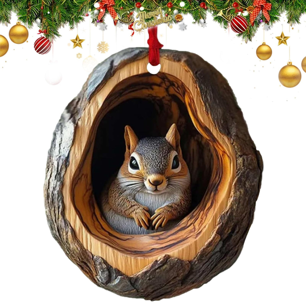Animal Christmas Ornaments 2025,Forest Animal Christmas Ornaments,Squirrels Ornaments for Christmas Tree, Personalized Christmas Ornament Gift Ideas (Squirrels)(Not 3D)