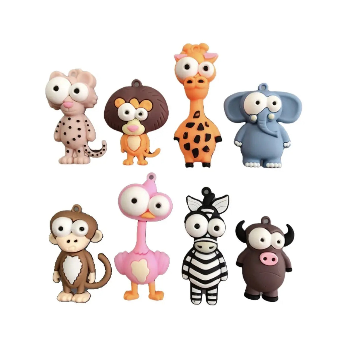 Fun Fridge Magnet Set – Soft-touch 3D animal designs featuring large, protruding eyes; perfect as decorative fridge accessories, party favors, or gift sets for children.