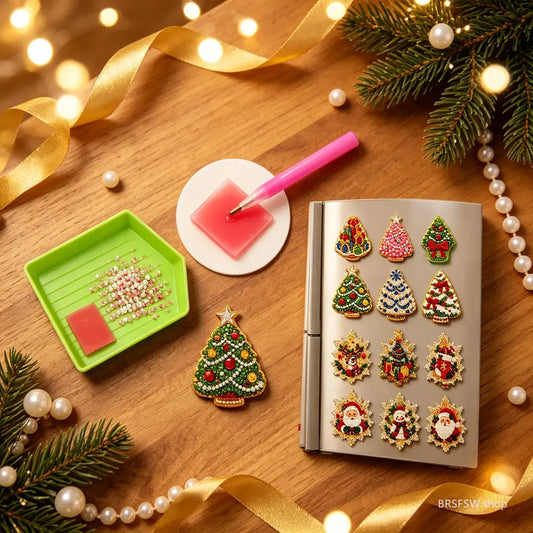 Christmas Fridge Magnet, 2.76 x 2.76 Inch Festive Xmas Refrigerator Magnet with Holiday Design, Decorative Kitchen Fridge Accessory for Christmas Home Decor, Holiday Parties, Seasonal Displays and Gifting