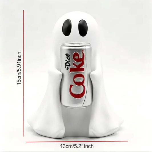 Ghost Holding Cup Resin Craft Decoration, Home Decor Ornament, Decor Figurine, Mini Sculpture, Halloween Decoration, Creative Gift, Cute Desk Decor, Small Decorative Item
