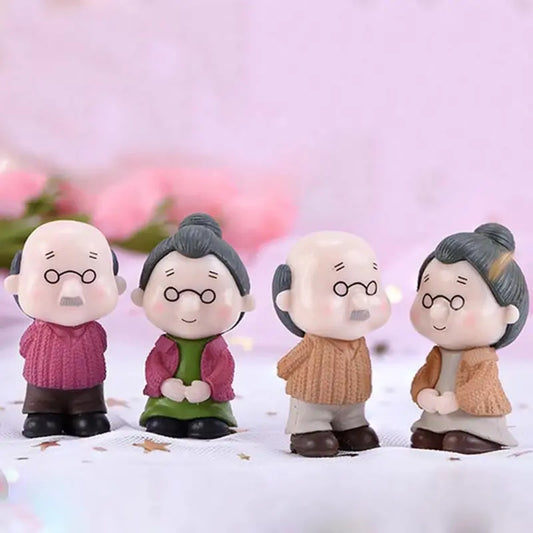 Grandma Grandpa Sweety Lovers Old Ornament for Fairy Garden Figurines Miniature Home Decoration2pcs Mini Couple Figures Grandma GrandpaSweety Lovers Old Ornament for Fairy GardenFigurines Miniature Home Decoration