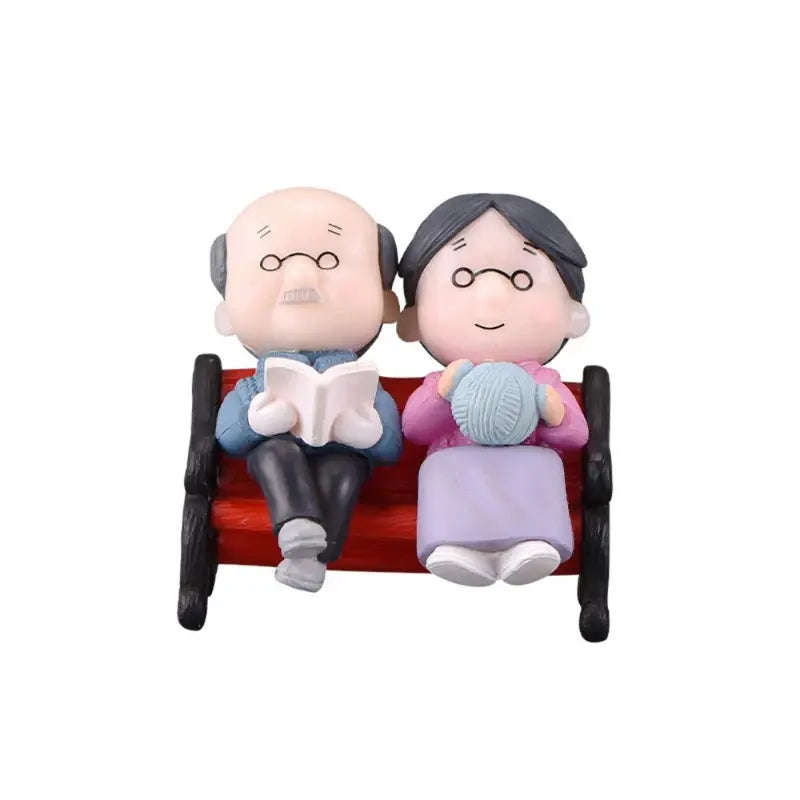 Grandma Grandpa Sweety Lovers Old Ornament for Fairy Garden Figurines Miniature Home Decoration2pcs Mini Couple Figures Grandma GrandpaSweety Lovers Old Ornament for Fairy GardenFigurines Miniature Home Decoration