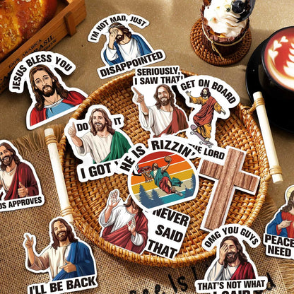 8/10/20/30Pcs Funny Jesus Fridge Magnet Jesus I Saw that Refrigerator Magnet Sticker for Kitchen Office Whiteboard Locker  Prefect for Family Friend Christmas Gift Thanksgiving Gift Home Decor