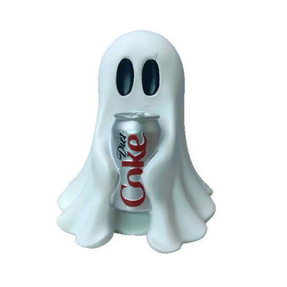 Ghost Handheld Drink Resin Craft Decoration, Home Decor Ornament, Mini Sculpture, Halloween Decor, Gift Idea, Cute Desk Decor, Small Decorative Item