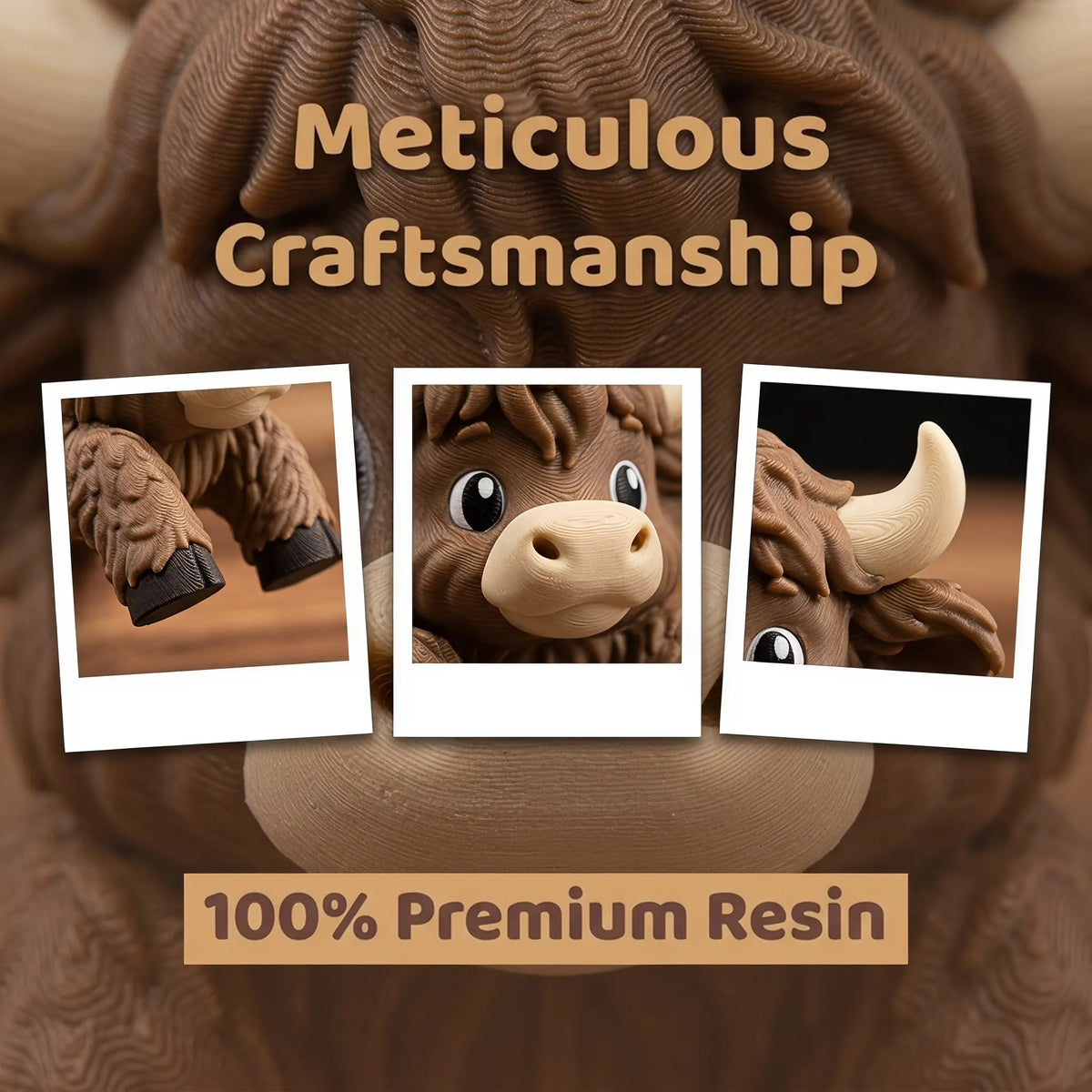 Highland Cow Monitor Buddy and Screen Sitter, 3D Printed Emotional Support Desk Companion and Office Decor-YY0