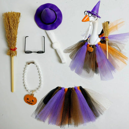 Whimsical Mini Goose Shape Decorative Outfit Set (Goose Not Included) - Unisex Polyester Desk Trinkets, Resin Figurines, Statues & Bobbleheads, Office Ornament, Holiday Gift, Fashion Accessory Set, Sohochic