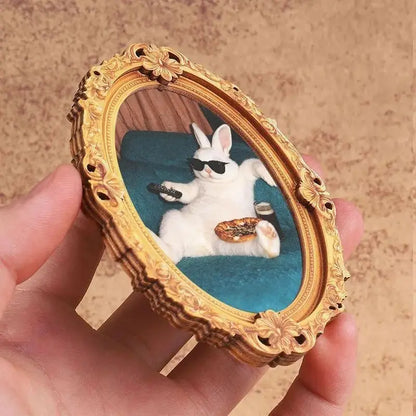 Funny Rabbit Fridge Magnet, Cute Animal Magnet, Mini Decorative Magnet, Kitchen & Living Room Decoration, Perfect Gift, Home Decor