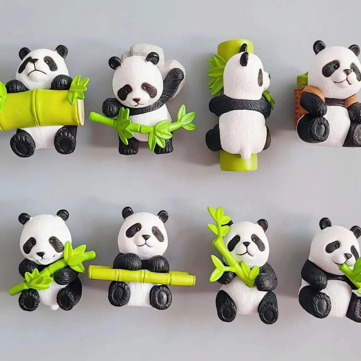8pcs Set Fridge Magnets Cute, 3D Cartoon Panda Refrigerator Magnet- Creative Decorative Magnets for  Kitchen and Dining Room