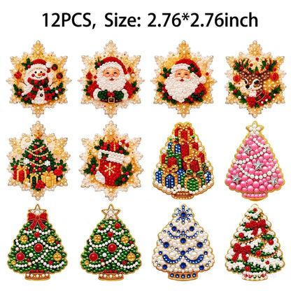 Christmas Fridge Magnet, 2.76 x 2.76 Inch Festive Xmas Refrigerator Magnet with Holiday Design, Decorative Kitchen Fridge Accessory for Christmas Home Decor, Holiday Parties, Seasonal Displays and Gifting