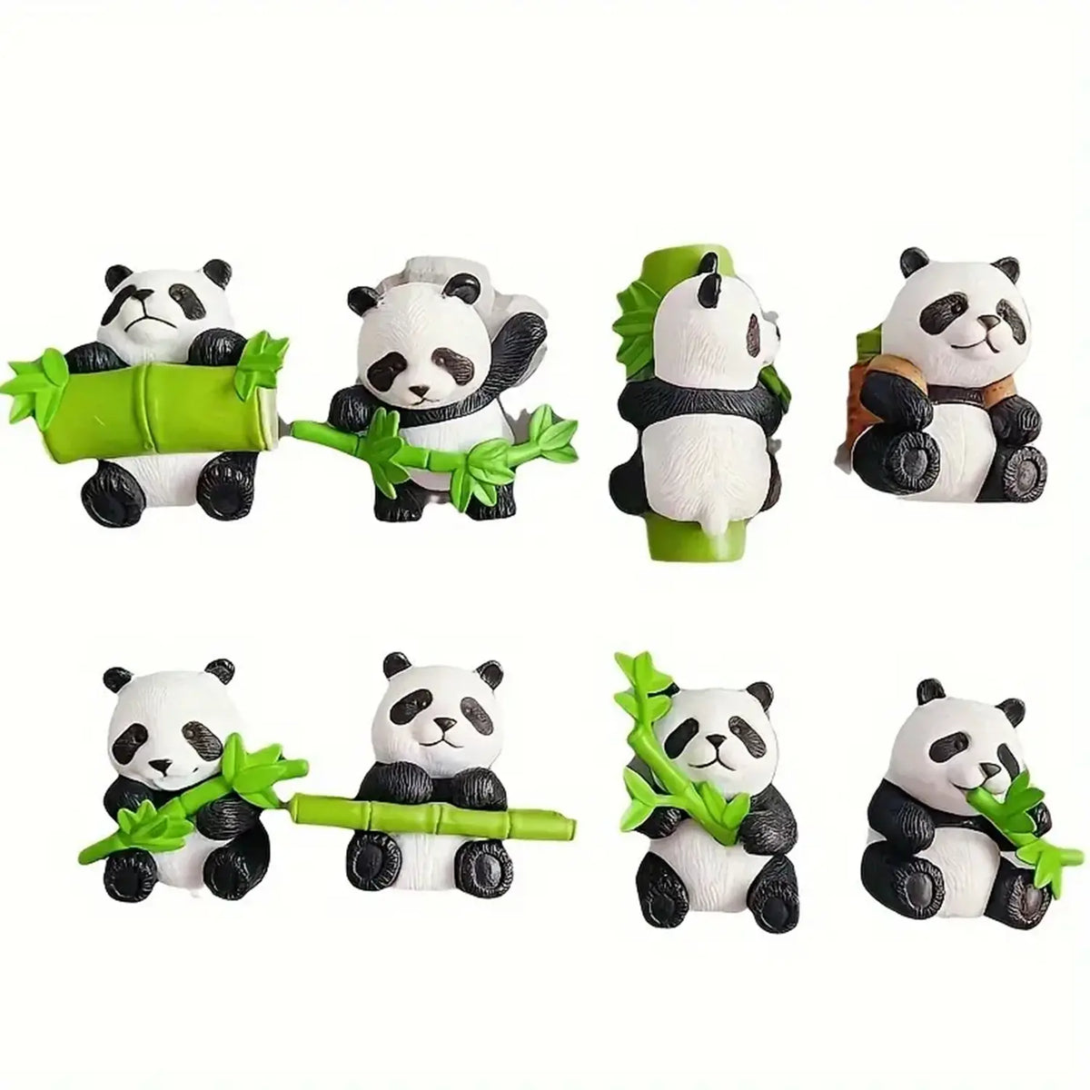 8pcs Set Fridge Magnets Cute, 3D Cartoon Panda Refrigerator Magnet- Creative Decorative Magnets for  Kitchen and Dining Room