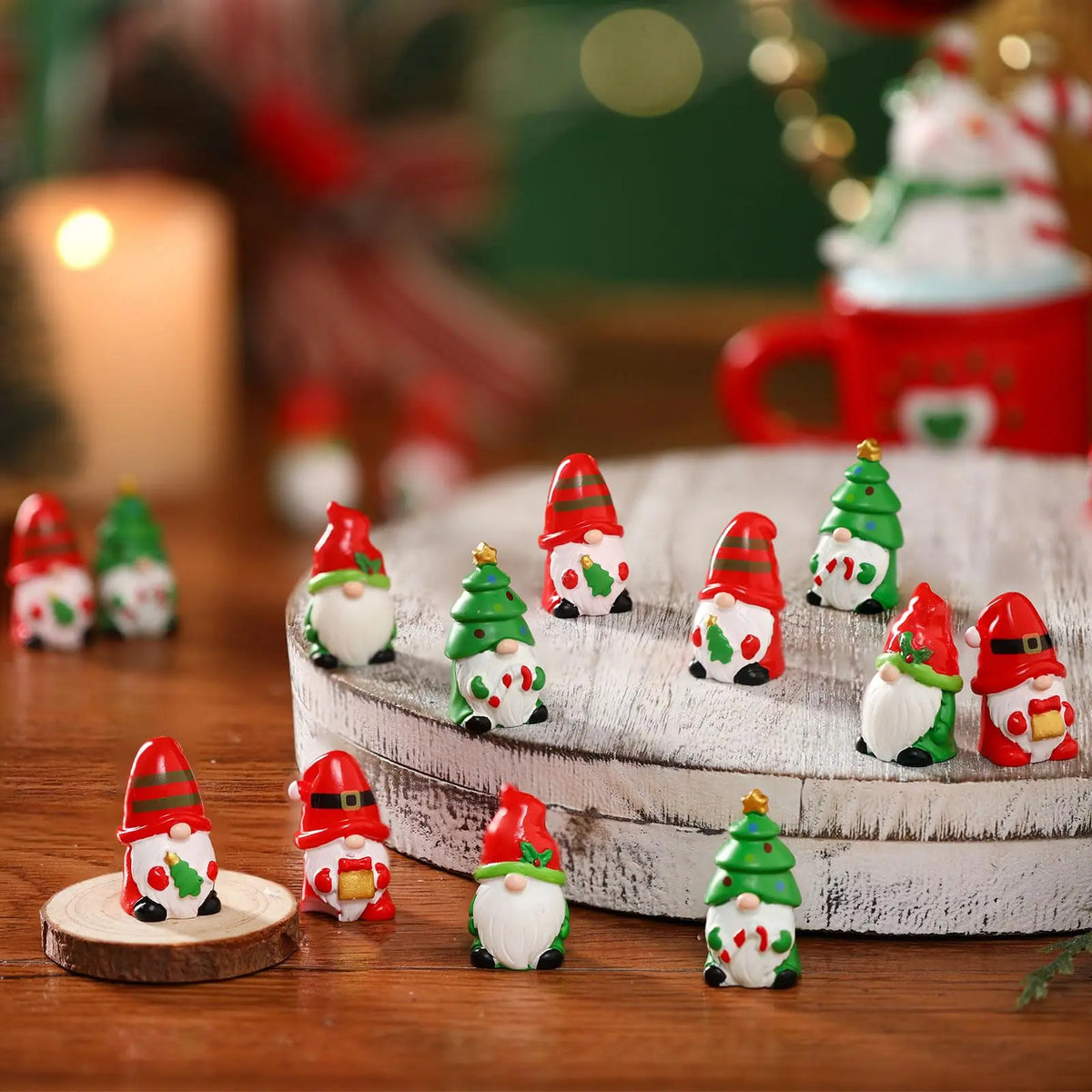 Gejoy Mini Gnomes Figures to Hide Supper Miniature Gnome Statues Cute Little Gnomes Ornament Mini 3D Gnomes Decor for Summer Holiday to Hide and Seek Game Home Decoration Essentials,Halloween Gift
