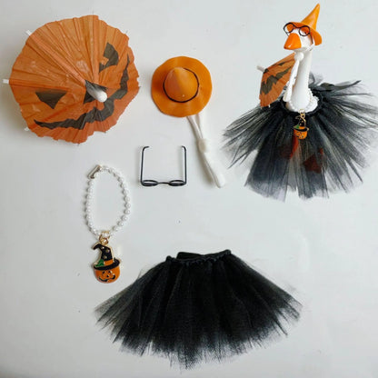 Whimsical Mini Goose Shape Decorative Outfit Set (Goose Not Included) - Unisex Polyester Desk Trinkets, Resin Figurines, Statues & Bobbleheads, Office Ornament, Holiday Gift, Fashion Accessory Set, Sohochic