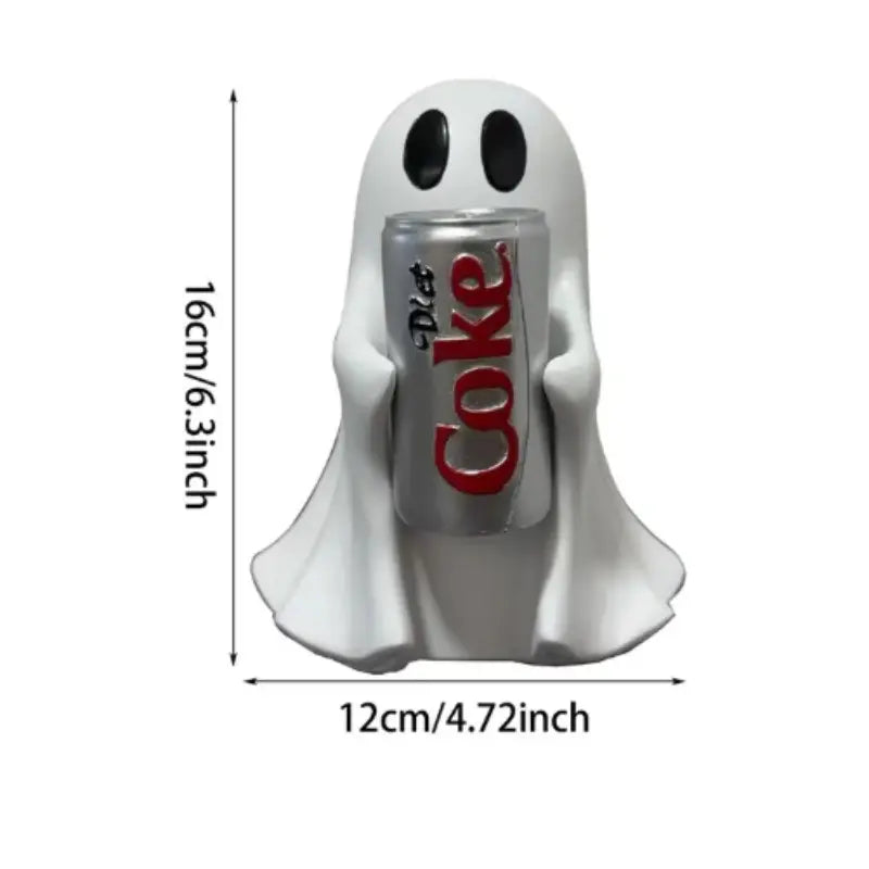 Ghost Handheld Drink Resin Craft Decoration, Home Decor Ornament, Mini Sculpture, Halloween Decor, Gift Idea, Cute Desk Decor, Small Decorative Item