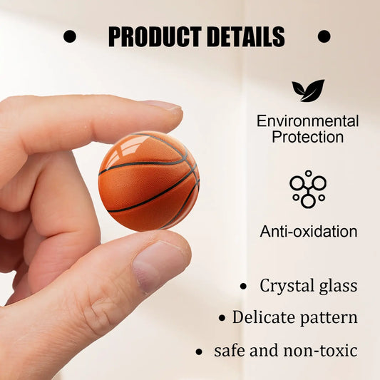 6Pcs Refrigerator Magnets Funny Sport balls Glass Mini Strong Fridge Magnets Basketballs,Footballs,Tennis Balls Magnets for Office,School,Whiteboards,Cabinets-Blue Flower