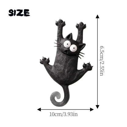 Funny Hanging Cat Refrigerator Magnet, Cute Magnetic Fridge Decor, Kitchen Gift, cat fridge magnet, hanging cat magnet, funny fridge magnet, cute kitchen decor, magnetic cat ornament, cat lover gift, novelty fridge magnet, refrigerator magnet for kitchen