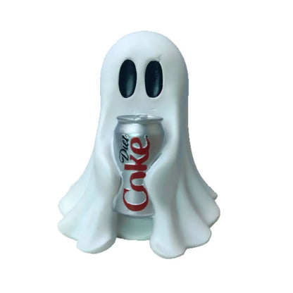 Ghost Handheld Drink Resin Craft Decoration, Home Decor Ornament, Mini Sculpture, Halloween Decor, Gift Idea, Cute Desk Decor, Small Decorative Item