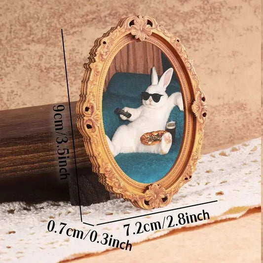 Funny Rabbit Fridge Magnet, Cute Animal Magnet, Mini Decorative Magnet, Kitchen & Living Room Decoration, Perfect Gift, Home Decor