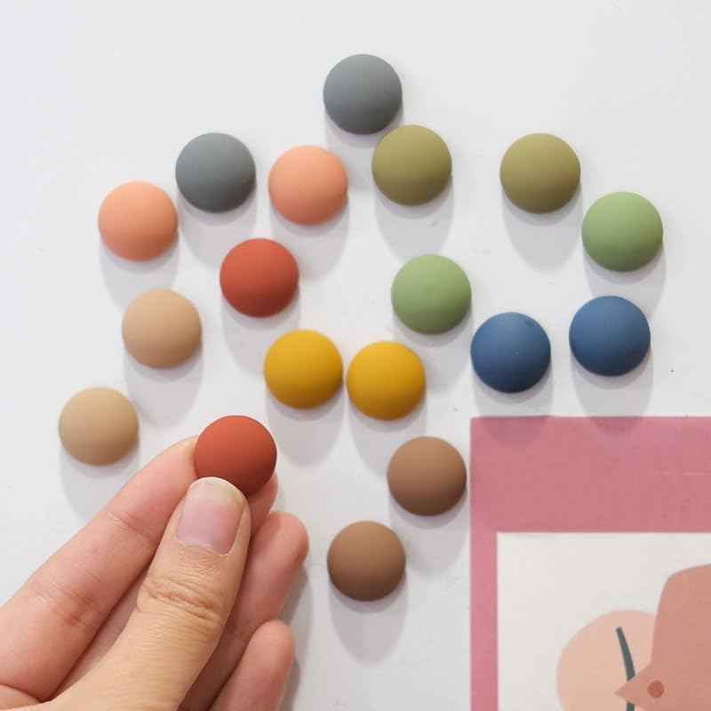 12PCS Strong Colorful Decorative Cute Matte Fridge Magnets