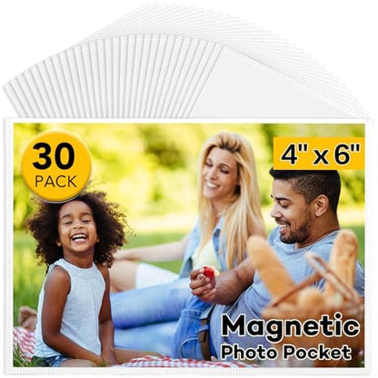 YixangDD 15 Pack Magnetic Picture Frames for Refrigerator, 4x6 Inch, Black