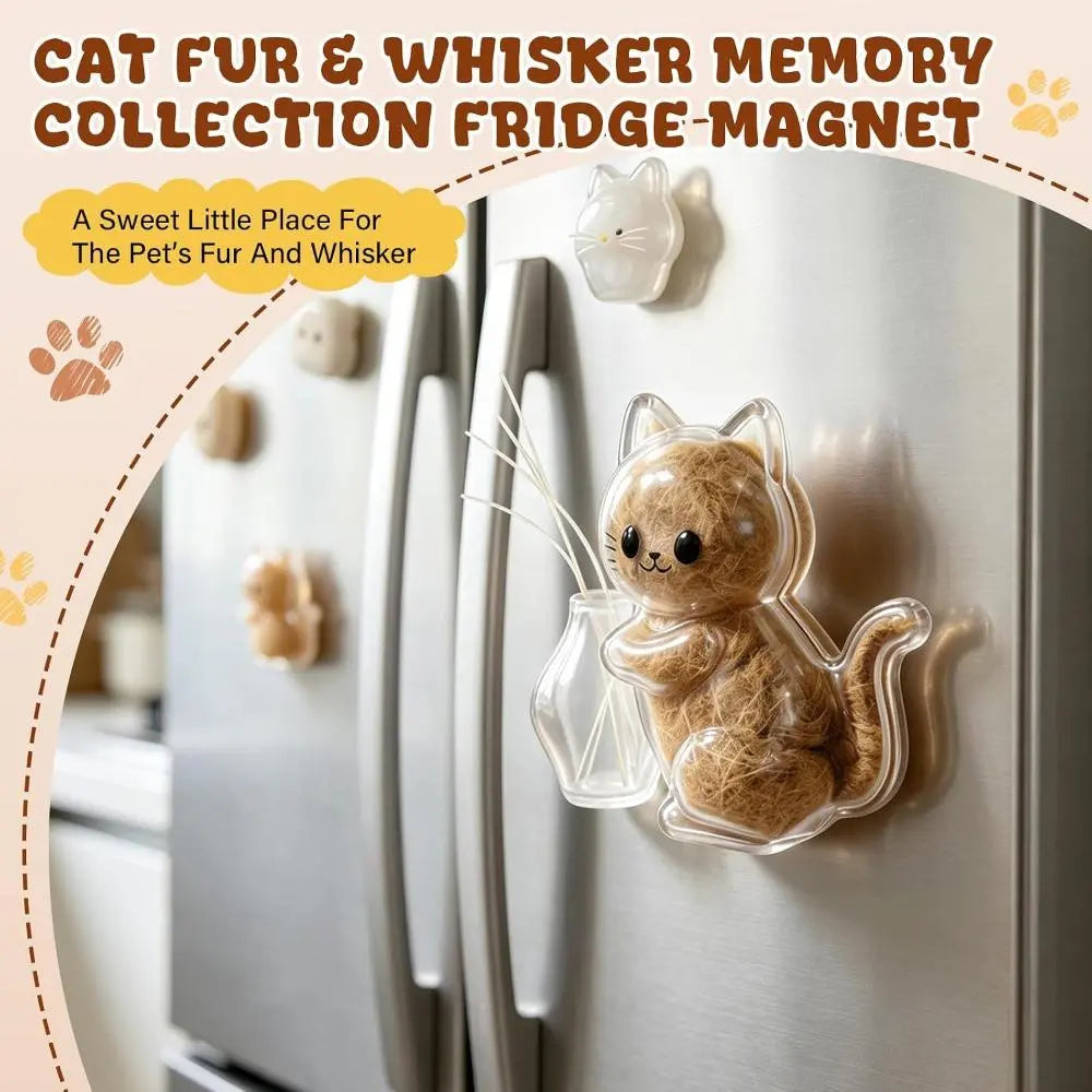 2 Pcs Cute Fridge Magnets Whisker Holder - Transparent Acrylic Magnetic Item, Refrigerator Decorating Magnets, Home Supplies Gift for Cat Owners