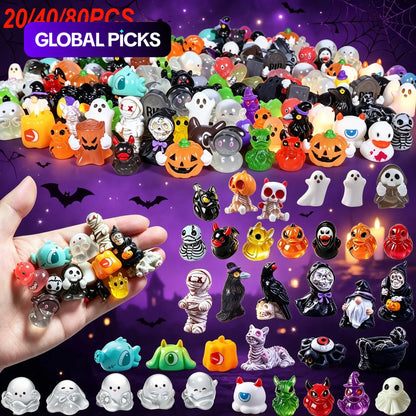 Mini Ghost Skull Devil Witch Resin Decorative Ornaments, Halloween Decoration, Cute Spooky Garden Figurines, Perfect Party Gifts #GLOBAL PICKS