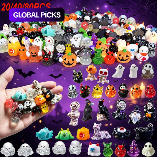 Mini Ghost Skull Devil Witch Resin Decorative Ornaments, Halloween Decoration, Cute Spooky Garden Figurines, Perfect Party Gifts #GLOBAL PICKS