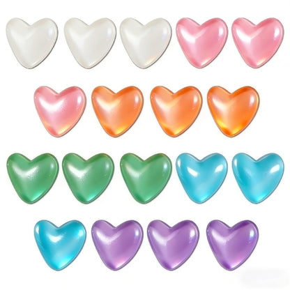 18 Pcs Heart Fridge Magnets for Refrigerator Locker Whiteboard Decor, Gold