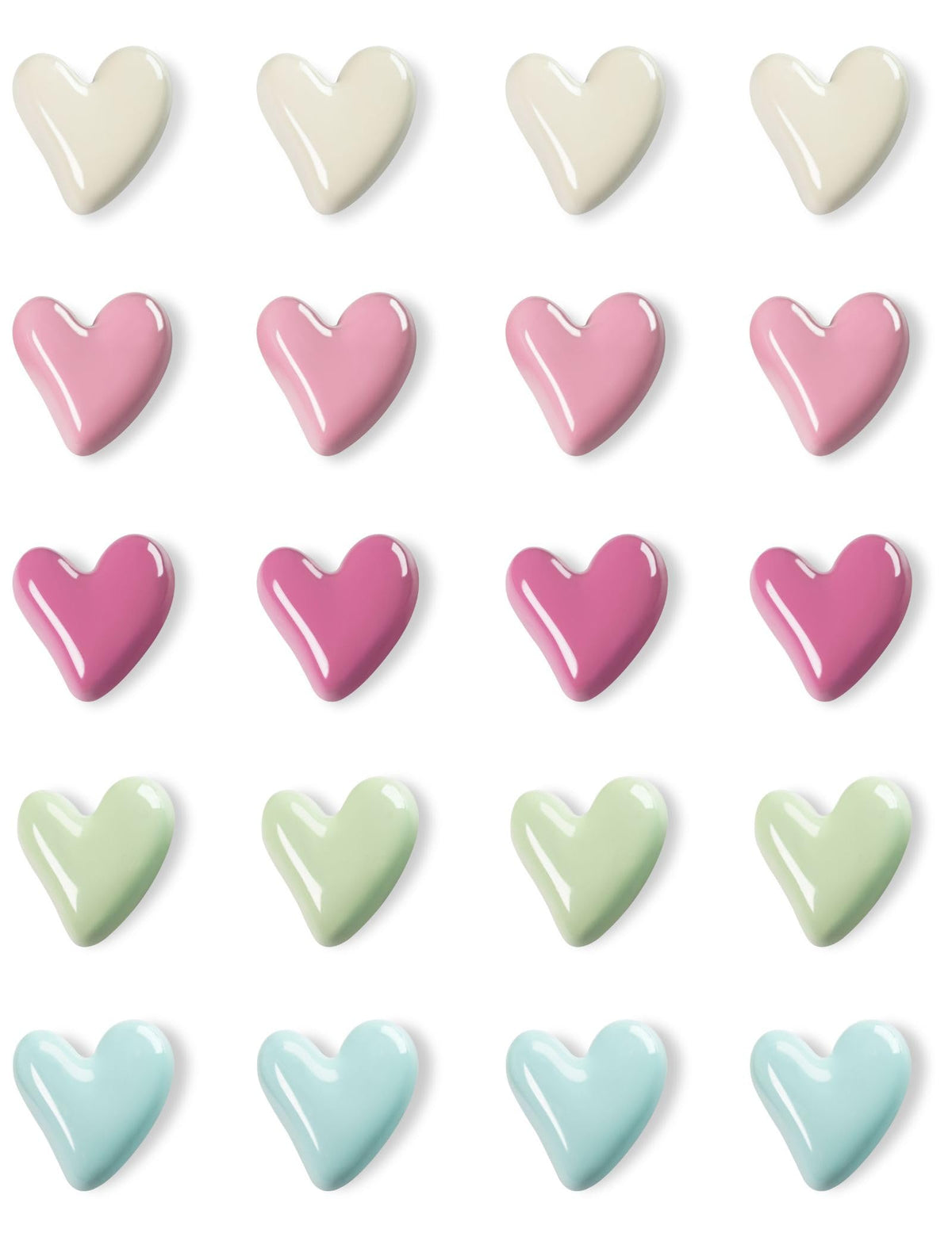 Mymazn 12Pcs Cute Fridge Magnets, Refrigerator Magnets, Heart