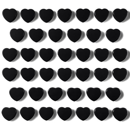 Fridge Magnets - 20PCS Cute Refrigerator Magnets, Decorative Mini Strong Magnets for Whiteboard, Locker, Photo & Map - Black Small Heavy Duty Magnet for Home Office School Kitchen (Heart)