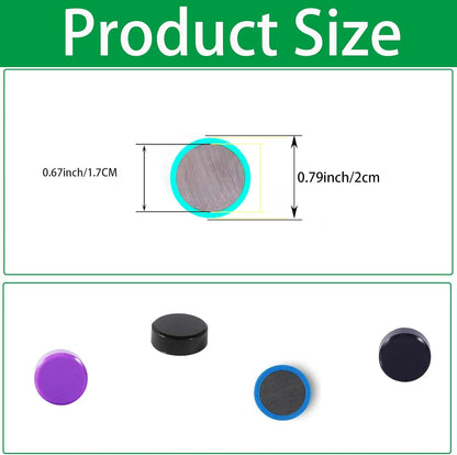 Fridge Magnet 20 Pack 10 Colors Strong for Whiteboard, Locker & Map