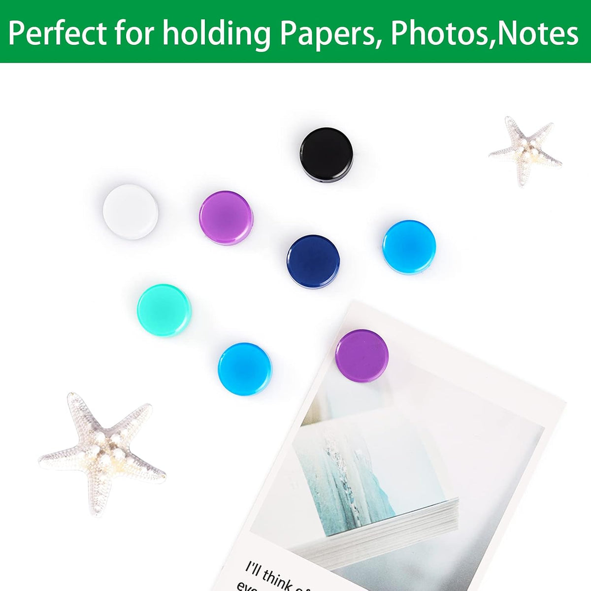 Fridge Magnet 20 Pack 10 Colors Strong for Whiteboard, Locker & Map