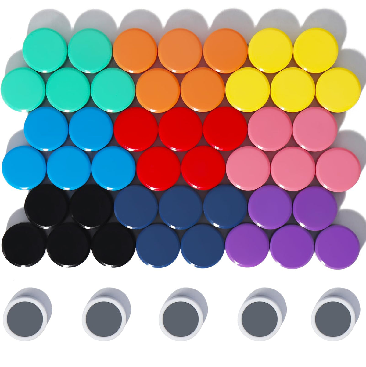 Fridge Magnets, 20 Pack 10 Colors Strong Small Round for Whiteboard
