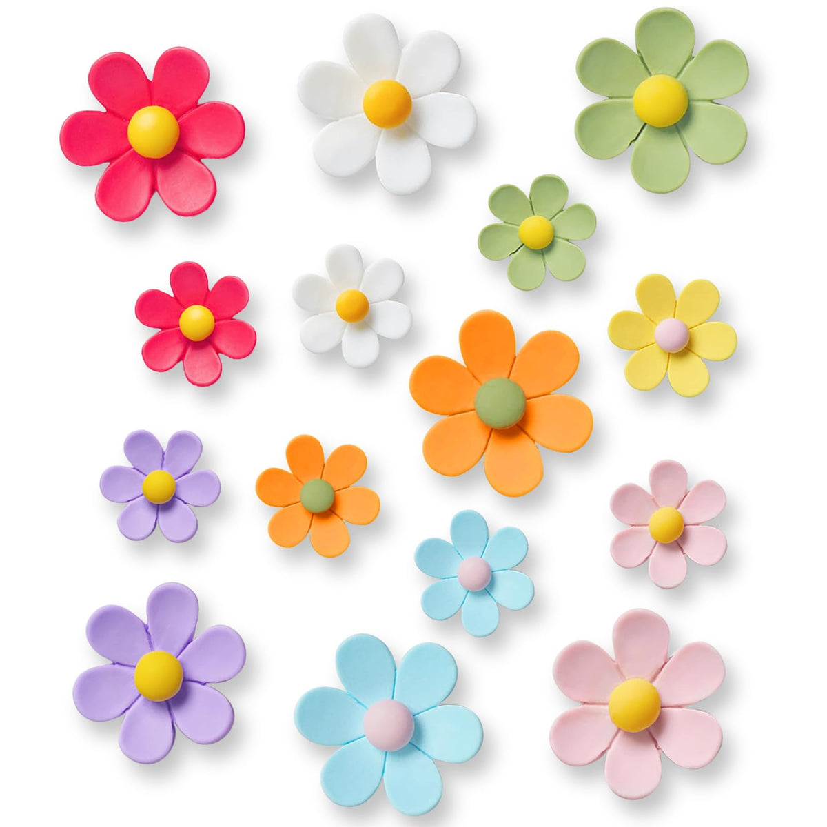 18 pcs - Cute Flower Magnet, Girl Pink Magnet for Fridge and Locker, Whiteboard, and Decoration（18 pcs - Flower-Pink