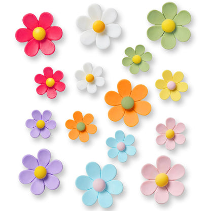 18 pcs - Cute Flower Magnet, Girl Pink Magnet for Fridge and Locker, Whiteboard, and Decoration（18 pcs - Flower-Pink