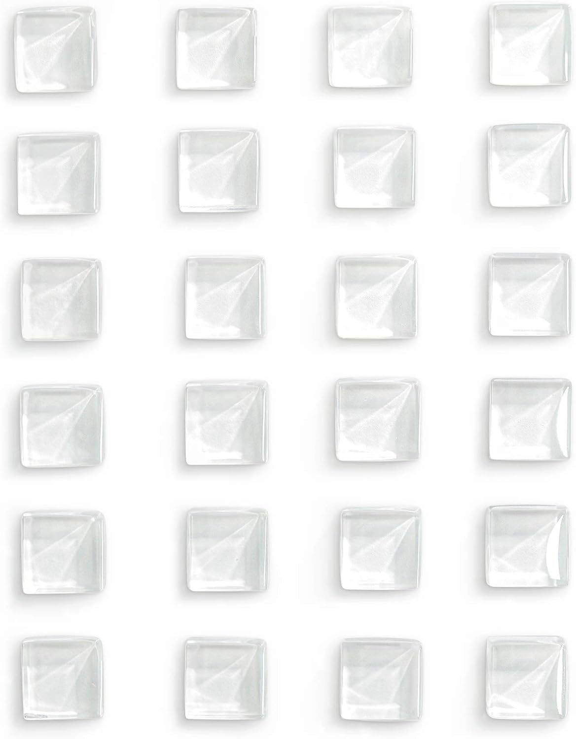 Mymazn Fridge Magnets Refrigerator Magnets for Fridge Cute Glass Magnets Decorative Kitchen Office (White)