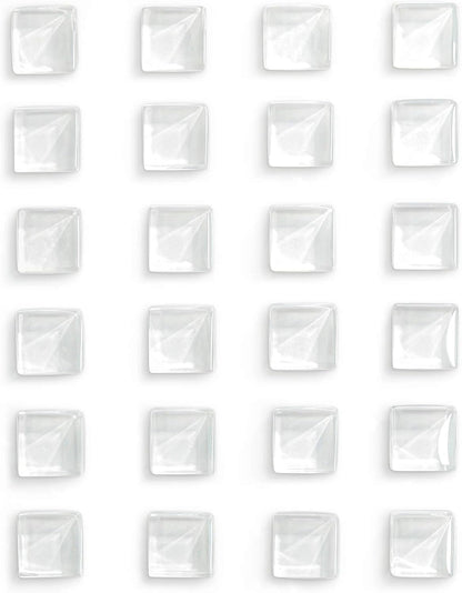Mymazn Fridge Magnets Refrigerator Magnets for Fridge Cute Glass Magnets Decorative Kitchen Office (White)