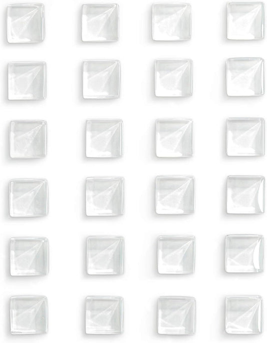 Mymazn Fridge Magnets Refrigerator Magnets for Fridge Cute Glass Magnets Decorative Kitchen Office (White)