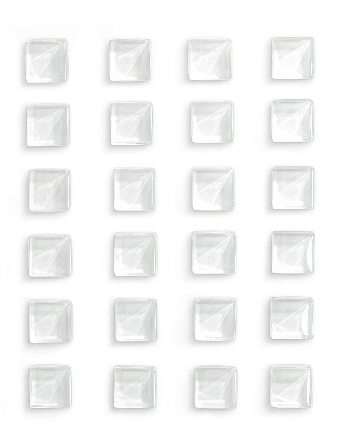 Mymazn Fridge Magnets Refrigerator Magnets for Fridge Cute Glass Magnets Decorative Kitchen Office (White)