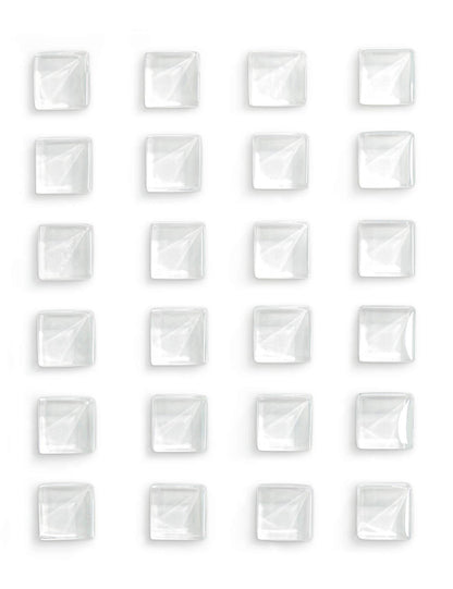 Mymazn Fridge Magnets Refrigerator Magnets for Fridge Cute Glass Magnets Decorative Kitchen Office (White)