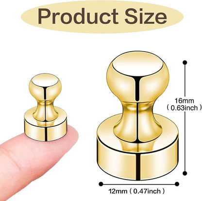 LOVIMAG Fridge Magnets 20 Pack Magnet Refrigerator Locker Whiteboard Gold