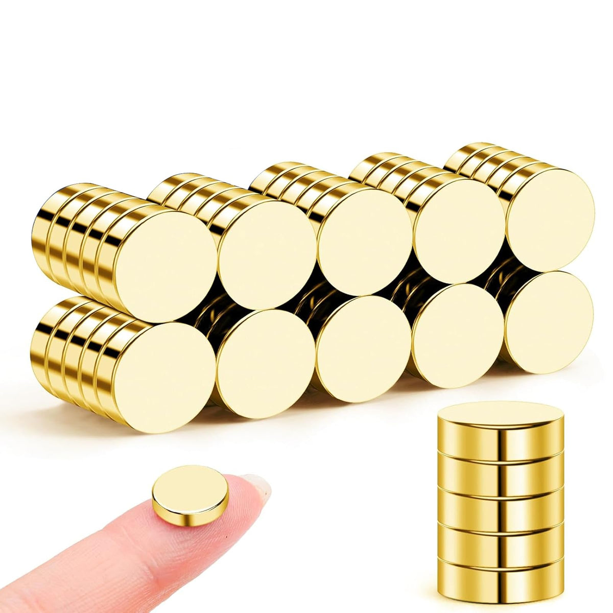 50 Pcs Neodymium Magnets, 10x3mm Tiny Round Disc Refrigerator Magnets