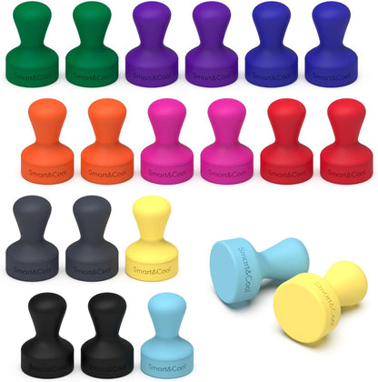 SMART&COOL Silicone Anti Scratch Refrigerator Magnets, 20 Pack
