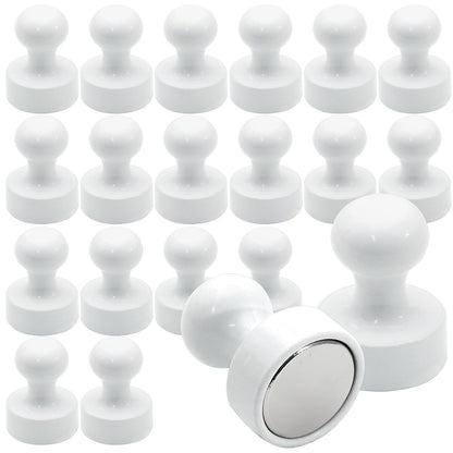 LOVIMAG Fridge Magnets 20 Pack Magnet Refrigerator Locker Whiteboard Silver