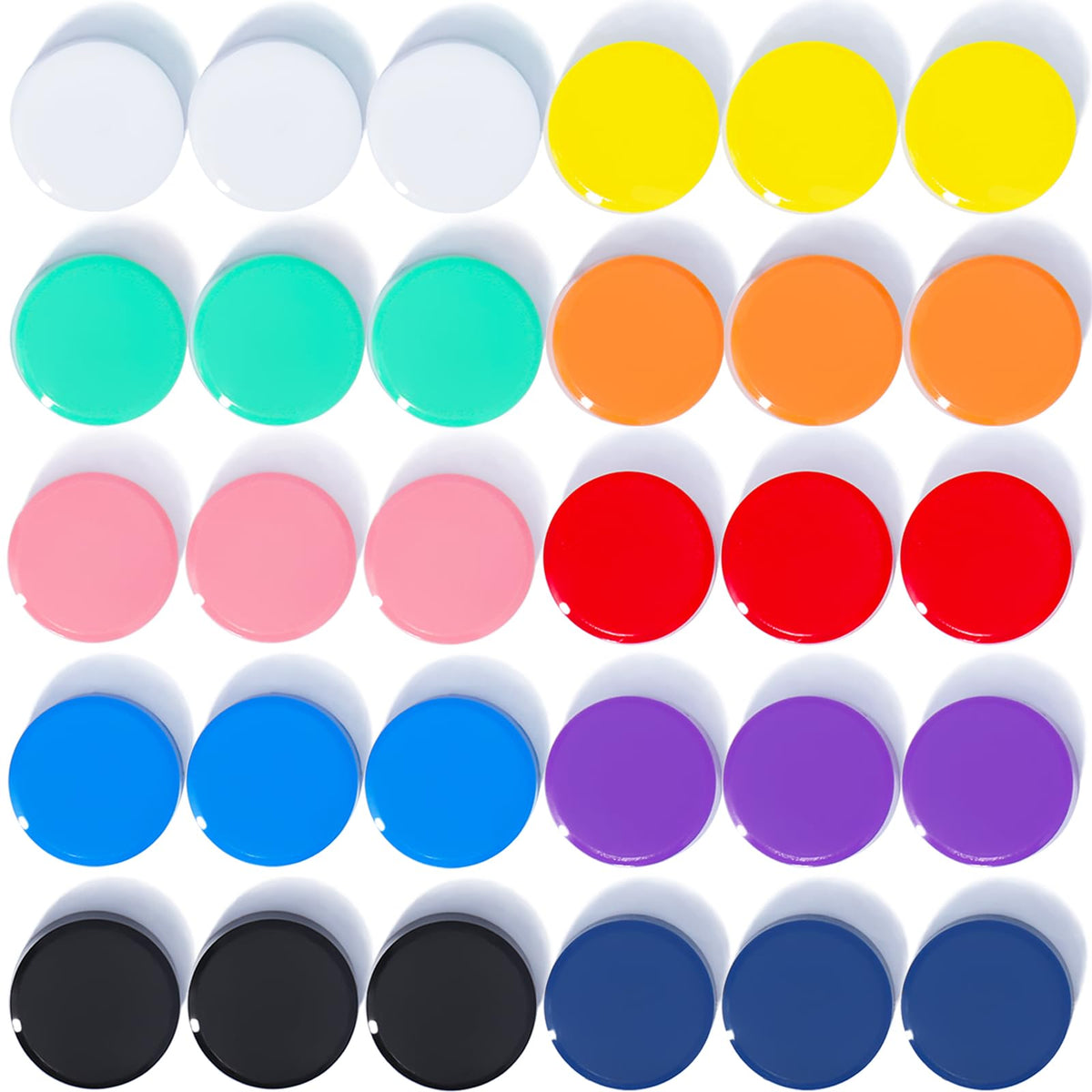 Fridge Magnets, 20 Pack 10 Colors Strong Small Round for Whiteboard