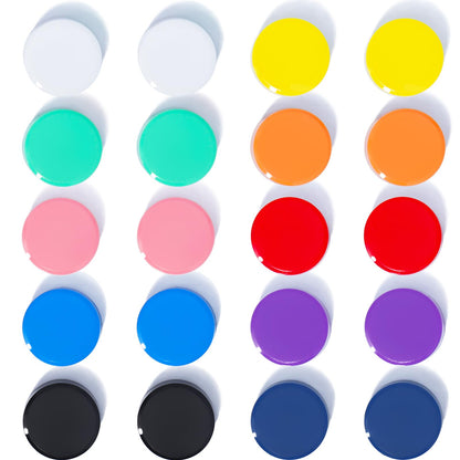 Fridge Magnets, 20 Pack 10 Colors Strong Small Round for Whiteboard